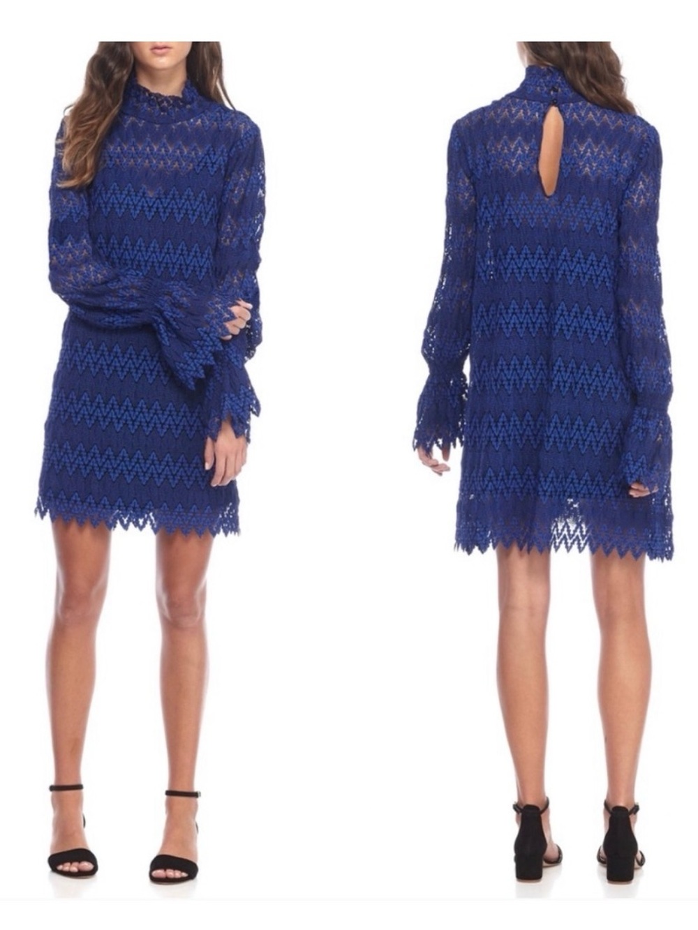 Free people lace Simone long sleeve dress size medium
